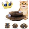 jinminamz Tiragraffi Cartone per Gatti, Giochi per Gatti, Fisarmonica Tiragraffi Gatto, Pieghevole Giochi Gatto Con Campanello, 2 In 1 Cat Toys per Giocattolo Interattivo