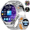LIGE SMART Smartwatch Uomo con 1000 mAh Batteria, 1.85 Militari Orologio Smart Watch Torcia LED, Chiamate Bluetooth/110+ Modalità Sportive, 24H Frequenza Cardiaca/Sonno, IP68 Android iOS Argento