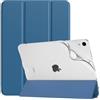 TiMOVO Cover Compatibile con iPad Air 11 Pollici (M4/M3/M2-2026/2025/2024), iPad Air 5/4 Gen 2022/2020 10,9, Custodia con Morbido Posteriore in TPU Smerigliata, Auto Sveglia/Sonno, Grigio Blu