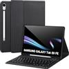 APHBZGE Custodia con tastiera per Samsung Galaxy Tab S10 Lite/S10 FE/S9 FE/S9,11, 2025/2023, tastiera Bluetooth wireless rimovibile per Galaxy S10 FE, sveglia/sonno automatico con supporto per penna S, nero