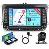 Hodozzy 2GB 64GB Android Autoradio per VW Golf 5 6 Passat Jetta Caddy EOS T5 Tiguan Touran CC Polo Radio Carplay Android Auto Wireless, Stereo 2 Din 7 Pollici Touchscreen GPS WiFi Bluetooth FM/RDS