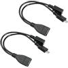 AYHYHLJZJ 2 adattatori OTG Micro USB, USB OTG cavo adattatore con connettore di alimentazione, Micro USB OTG adattatore per hard disk esterni, Fire TV Stick, chiavette USB, cavo OTG per smartphone e