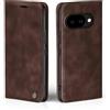 LBH Custodia per Google Pixel 10a, marrone scuro, con scomparto per carte di credito e contanti, funzione leggio, chiusura magnetica, stile vintage