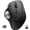 ELECOM Trackball IST Wireless 2.4GHz Connect, design ergonomico e confortevole, tracciamento super fluido con cuscinetto a sfera a rullo, sfera da 36 mm, controllo del pollice, compatibile per