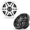 Clarion CMS-651-SWB - Altoparlanti coassiali marini da 16,5 cm, 30 W RMS, potenza 1/2 (13 mm), tweeter a cupola in polimero, include griglie sportive bianche e nere