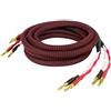 Dynavox Perfect Sound Cavo per altoparlanti, coppia, cavo per altoparlanti flessibile di alta gamma con connettori a banana, preassemblato, colore nero/rosso, lunghezza 2 m