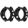 Generic Confezione da 2 custodie protettive compatibili con Garmin Approach S70, custodia protettiva da 47 mm, in TPU, accessori per smartwatch Approach S70, guscio morbido paraurti (nero + nero)