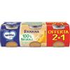 Mellin Omogeneizzato Banana 100% Naturale, 3x100g