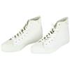 Sandro Vulca Hi Top Scarpe Uomo Eu 43 / UK 9 Sneakers IN Pelle con Lacci Bianco