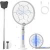 Blutan B Buzzzap X3 Smart Scacciamosche elettrico con protezione UV 2 in 1, protezione dalle zanzare, Electric Fly Swatter, 4000 V per zanzare, mosche, tarme, zanzare, senza sostanze chimiche, USB-C