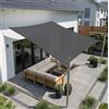 AJALGZ Tenda a Vela Ombreggiante Rettangolare 0.6x3.5m Telo Parasole da Esterno in HDPE Traspirante, Protezione Raggi UV, per Giardino, Terrazza, Balcone e Patio -Gris Antracita