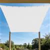 CHENGTT Vela Parasole 2.5 x 3 m Protezione Raggi UV Tenda da Sole Parasole Idrorepellente e Antivento per Terrazza, Giardino, Balcone, Campeggio, Concava, Bianco