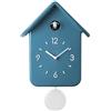 Guzzini - QQ Premium - Orologio da Parete con Pendolo - Blu Ceruleo, 24,8 x 12 x h39 cm - Design Brogliato Traverso - 168650275