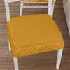 PETTI Artigiani Italiani Cuscini per Sedie con Elastico in Tinta Unita, Coprisedia 40x40 cm, Set da 6 Pezzi, Lavabili, 100% Poliestere, Giallo Ocra