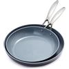 GreenPan Valencia Pro Set di padelle da 26 e 30 cm in ceramica dura anodizzata e antiaderente, senza PFAS, induzione, lavabili in lavastoviglie, resistenti al forno, grigio