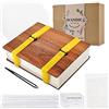 WANDIC Cartella Stampa Fiori, 1 Set di Legno Pressa per Piante Artigianali Punzone Artigianale Art Kit in Legno All'Aperto D'Apprendimento per L'Artigianato d'Arte Fai-da-Te