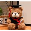 FGen Orsacchiotto per la Laurea, Orsacchiotto Peluche, Orsetto di Peluche, Regali Laurea, Orso di Peluche con Diploma e Cappello di Dottore, per Scuola Laurea Decoro (Orso bruno con nappa rossa)