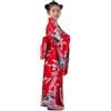 Generic Costume da geisha, kimono in tessuto di seta con stampa floreale, abito giapponese per bambini, per studenti 2 ai 10 anni, appassionati, compleanni, spettacoli, feste di ritrovo