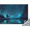 KQJZXNHPGR Foresta Notturna Puzzle per Adulti Puzzle 1000 Pezzi Cielo Stellato Carta Relax Famiglia 38x26cm/1000pcs