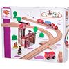 Eichhorn Binenbahn 100006205 - Set da 33 Pezzi, Lunghezza 295 cm, Legno di faggio Certificato FSC, Compatibile con Altri sistemi ferroviari