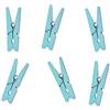 PartyDeco KLD-011J-KARTON - Set 20 Mini Mollette Decorative per Regali Battesimo, Azzurro