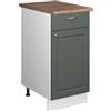 Vicco Mobile base Fame-Line, Verde-oro country/Bianco, 40 cm