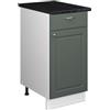 Vicco Mobile base Fame-Line, Verde-oro country/Bianco, 40 cm
