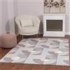 Livabliss Albi Tappeto Salotto Moderno per Casa, Sala da Pranzo e Cucina Tappeto Geometrico Astratti Neutri Aztechi Stile Boho, leggera da Pulire, Ampio 120x170cm, Bianco, Grigio e Beige