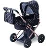 Olivia's Little World Teamson Kids Passeggino per Bambole, 2-in-1 Classic, da 3 Anni, Nero, con Navicella Rimovibile, Metallo e Poliestere, 56x37x64 cm, Olivia's Little World, 1.8 kg