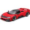 Burago Bburago Race&Play Ferrari F80, rosso - Supercar modellino 1:24 Die-Cast originale, auto giocattolo da collezione con porte mobili, cofano e bagagliaio a partire dai 3 anni in su (18-26034)