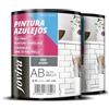 JOVIRA PINTURAS Vernice Per Piastrelle 1,5 Litri | a Base d'acqua. Date un nuovo look alla vostra cucina e al vostro bagno. (2x750, Grigio Acciaio). C-8-2