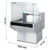 Banco Vetrina Refrigerato Semi-Ventilato Padova con Riserva e Vetri Dritti, Lunghezza 104 cm, -1°/+7°C, con Plexiglass e Vetro Intermedio - Full Optional