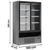 Frigo Murale Salumi, Bibite e Latticini Olbia con Porte Scorrevoli, -1°C/+5°C, Larghezza 100 cm, Profondità 57 cm
