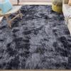 Tinyboy-hbq Tappeti Salotto Shaggy a Pelo Lungo Peloso Soggiorno Moderno Cameretta, Camera da Letto, Tappetino Antiscivolo (Grigio Nero, 135 x 185cm)