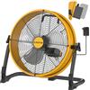 ILIKEPOW Ventilatore da Pavimento 12'' per Batteria Dewalt 20V, Adattatore e USB Type-C, Silenzioso, Velocità Variabile, Ventilatore da Terra Industriale, Orientabile 360°per Cantiere, Casa, Campeggio