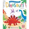 Edizioni del Borgo Dinosauri. Attacca scrivi cancella. Con adesivi. Ediz. a colori. Con pennarello cancellabile