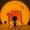 TSLBW Sunset Lamp, Lampada Proiettore Tramonto, Lampada Da Terra Led Dimmerabile, 3 Modalità Colorate Sunset Lamp, Lampada Da Proiezione Arcobaleno, Ruotabile Di 180° Per Home Party Decor Sunset Red