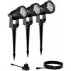 Signify Philips GardenLink - Set di 3 faretti 24 V EU NV 24 V 27 K, colore: Nero