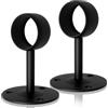 Sayayo Supporto Bastone Tenda, Staffa per Asta della Tende in Acciaio Inox, Asta Armadio Supporto, per Appendere Bastone per Tende al Soffitto, con Viti ad Espansione, 38mm Nero 2 PZ, EFL6038B-2P