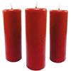 NKlaus 3x candele a colonna altezza rustica 95mm Ø 34mm candele a goccia in cera d'api rosso 36367