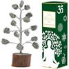 Crocon Albero della Vita in Cristallo di Pirite Dorata, 15 perle in Cristalli Naturali Idee Regalo per Lei, Pietre Curative Regali per Lui Decor per la Casa Regalo Compleanno Donne, Sorelle e Amica