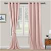 XWZO - Tende oscuranti opache con occhielli, 2 pezzi, tende con fiocchi, tende opache per camera da letto, soggiorno, ufficio, 290 x 140 cm, rosa chiaro
