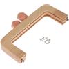 KEXIAO Lucchetto in legno da 19,6 cm per portafogli e borse, chiusura quadrata per portafogli fai da te, borse, portafogli