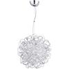 WOFI Lampada a sospensione, Alluminio, integrato, 12 W, Argento, 43 x 43 x 150 cm