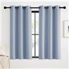 KGORGE Tende Oscuranti Termiche Isolanti per Interni Tenda Corta Camera da Letto Curtains per Piccole Finestre con Anelli 2 Pezzi L 90 x A 90 CM, Blu Vintage