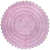 DII Oceanique Lavabile in Lavatrice, 100% Cotone Tessuto Rotondo Tappeto da Bagno Morbido e Assorbente, posizionare Vicino Vanity, Vasca da Bagno o Doccia, Diametro 71,1 cm, Malva, Mauve, Rotondo