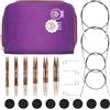 KnitPro Set ferri da maglia circolari intercambiabili KnitPro Symfonie, Deluxe, 3,50-6,00 mm più accessori