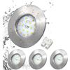 HiBay Faretti Led da Incasso per Cartongesso 5W Ultrasottili Faretti Led Soffitto Incasso 500LM,Bianco Neutro,220V Inox IP44,Foro Ø60mm-65mm per Cucina,Esterno Set di 4
