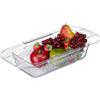 Relaxdays Vaschetta Scolapasta per Lavandino, Allungabile da 43,5-57 cm, da Appendere per Lavello, Plastica, Trasparente