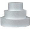 Orkidea Party TORTA IN POLISTIROLO a 3 livelli Ø 10/15/20 cm, 6cm di altezza per piano, complessiva 18cm.DISCHI TONDI PER BASI TORTE.Made in Italy.
